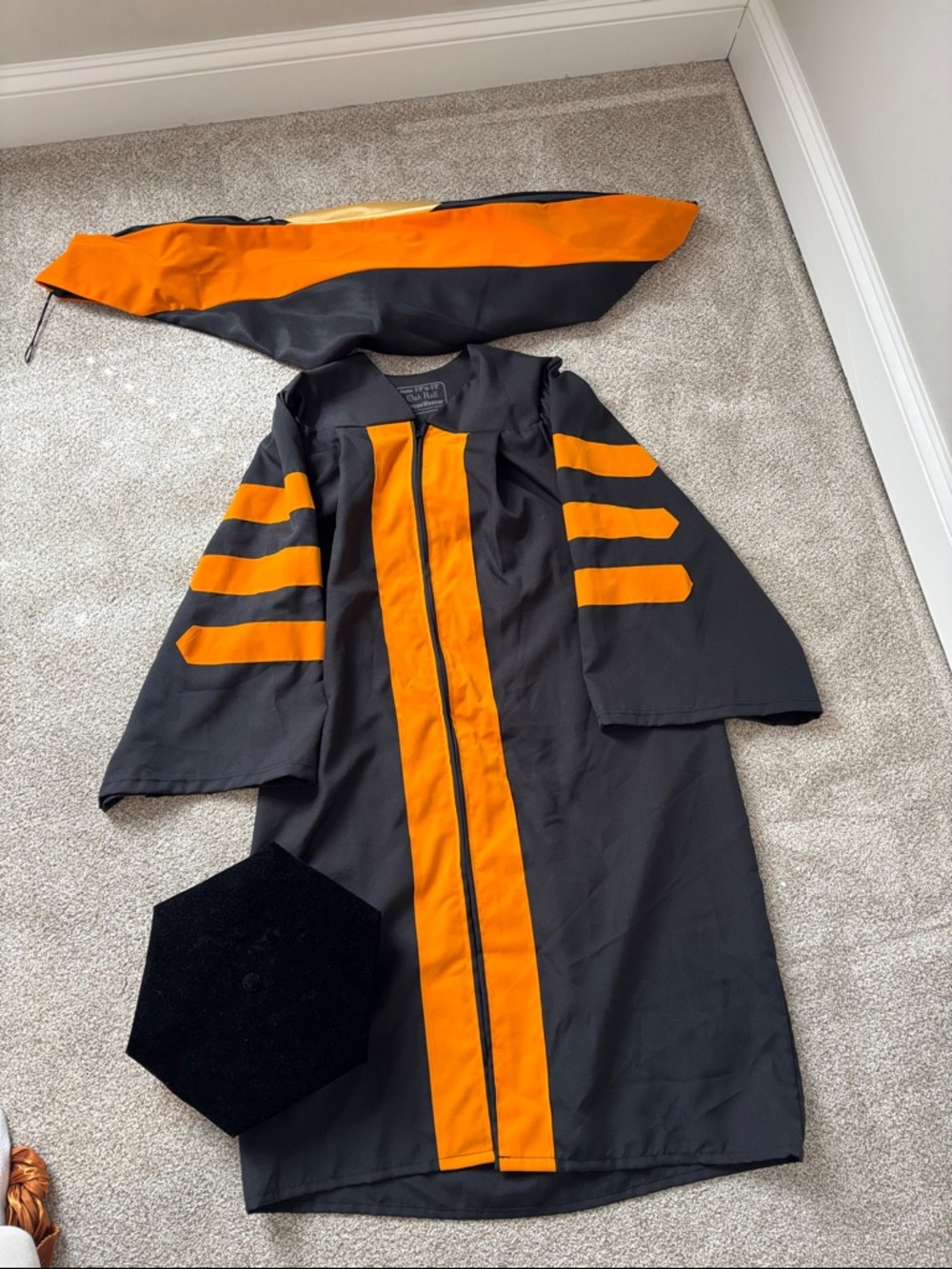 Doctorate Level Cap, Gown, Hood (Apricot)